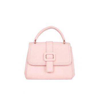 Geanta dama  alba cu accente aurii - design modern - 2 compartimente - 30x20cm