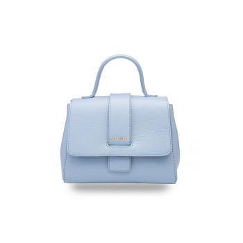 Geanta dama din piele naturala albastru deschis Ranya