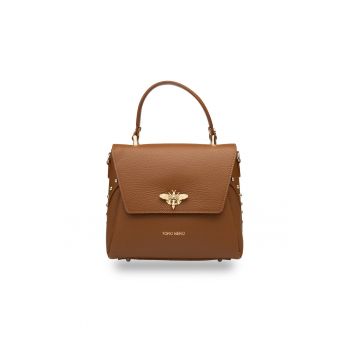 Geanta dama din piele naturala maro Olivia