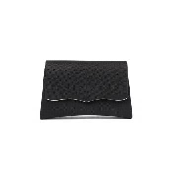 Geanta dama  mica neagra cu lant - design elegant - material poliester