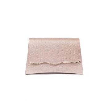 Geanta dama roz cu lant -  design elegant - material poliester