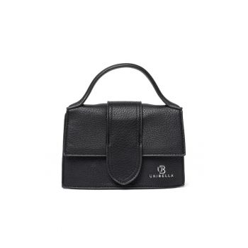 Geanta de dama  roz - din piele ecologica - dimensiuni compacte - cu curea reglabila