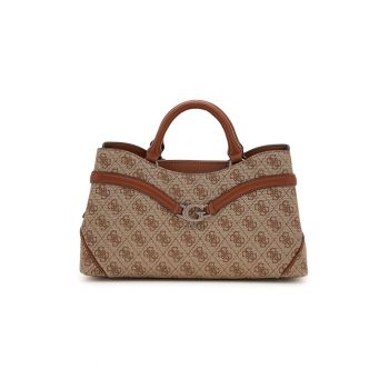 Geanta de piele ecologica cu monograma si maner