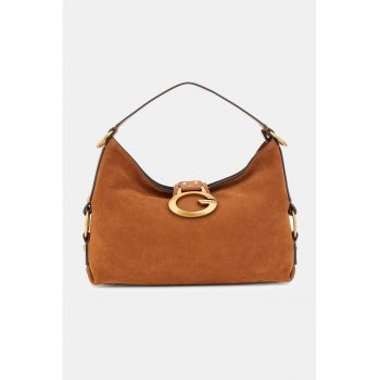 Geanta de piele intoarsa cu maner