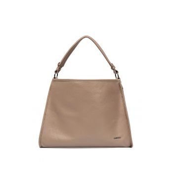 Geanta de umar  bej - eleganta - din poliester - pentru uz zilnic