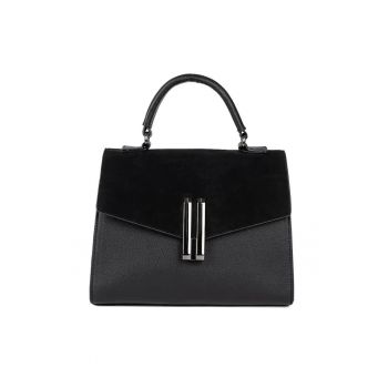 Geanta de umar eleganta  granat - din piele ecologica - cu curea reglabila - dimensiuni 30x25cm