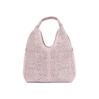 Geanta de umar roz  design azurat - usoara si practica - dimensiuni ideale pentru uz zilnic