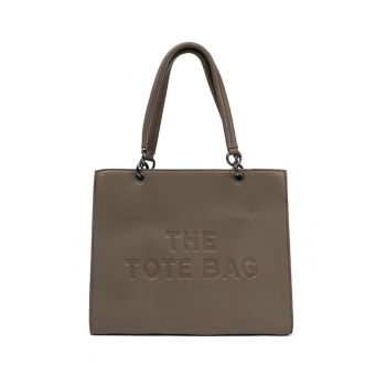 Geanta de umar  Shopper - bej - din poliester - cu design modern - practica si spatioasa