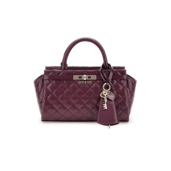 Geanta din piele ecologica cu bareta de umar si aspect matlasat