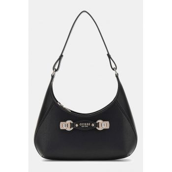 Geanta din piele ecologica cu bareta de umar si buzunar pe partea din spate