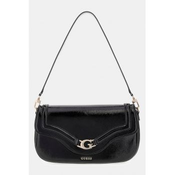 Geanta din piele ecologica lacuita cu bareta de umar