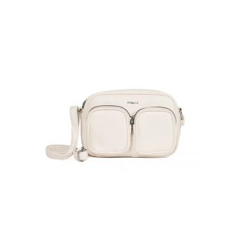 Geanta mica bej deschis cu buzunare