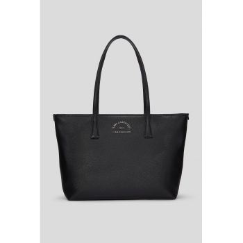 Geanta shopper de piele ecologica cu logo metalica