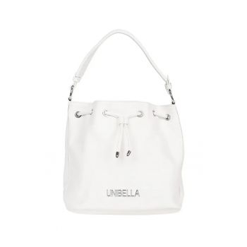 Geanta tip sac  bej din piele ecologica - cu curea reglabila - 2 compartimente