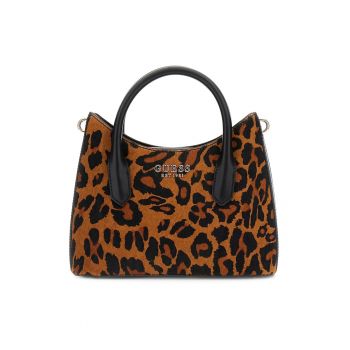 Geanta tote de piele cu animal print