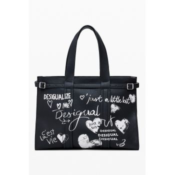 Geanta tote din piele ecologica cu model