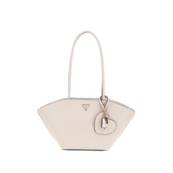 Geanta trapez din piele ecologica cu pandantive