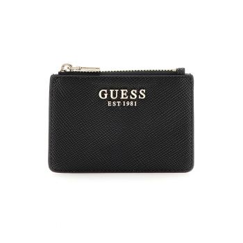 Portofel cu fermoar si detaliu logo