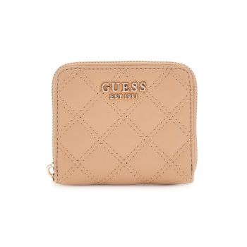 Portofel matlasat din piele ecologica cu logo metalic