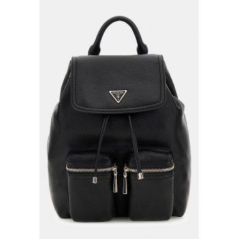 Rucsac din piele ecologica cu doua buzunare cu fermoar