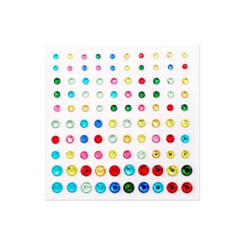 Stickere de machiaj  cristale pentru fata si corp - multicolor - reutilizabile