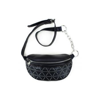 Borseta convertibila din piele ecologica decorata cu nituri Rock