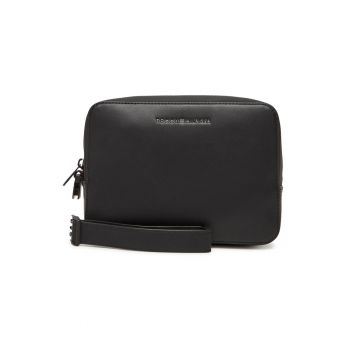 Geanta barbati -  necesar cosmetic - piele ecologica - negru - universal