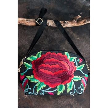 Geanta crossbody cu broderie