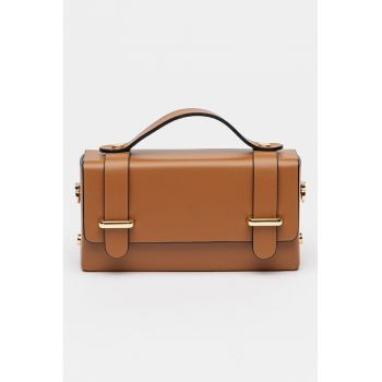 Geanta crossbody cu detaliu metalic rotund