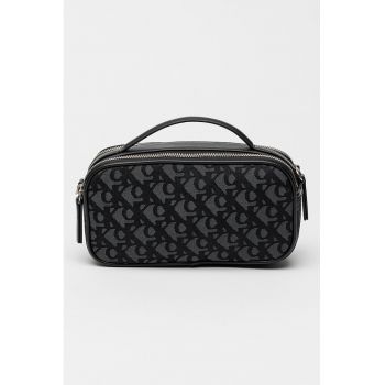 Geanta crossbody cu model cu monograma si doua compartimente