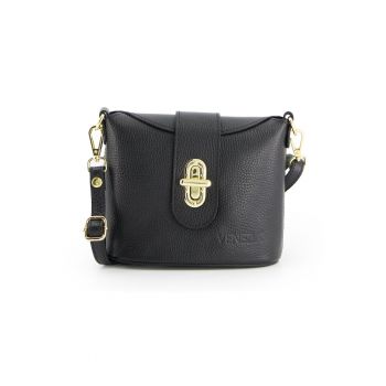 Geanta crossbody dama  piele naturala - 18x20x9cm - curea detasabila max 138cm