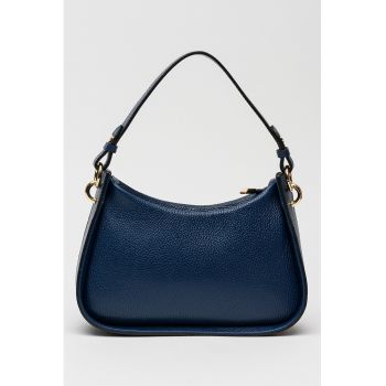 Geanta crossbody de piele cu bareta lant