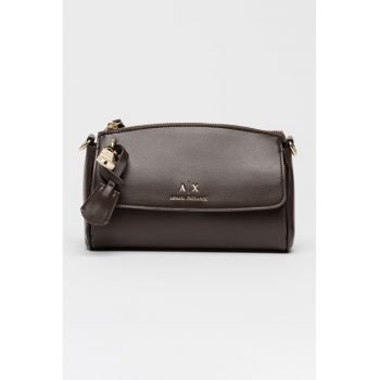 Geanta crossbody de piele ecologica cu accesoriu logo