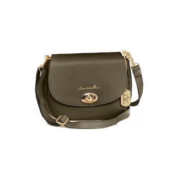 Geanta crossbody din piele cu clapa