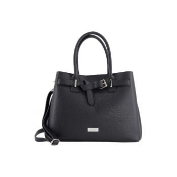 Geanta dama -  model Bucket - piele naturala - 34x26x15cm - curea detasabila 128cm