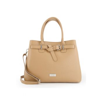 Geanta dama -  model Bucket - piele naturala - 34x26x15cm - curea detasabila 128cm