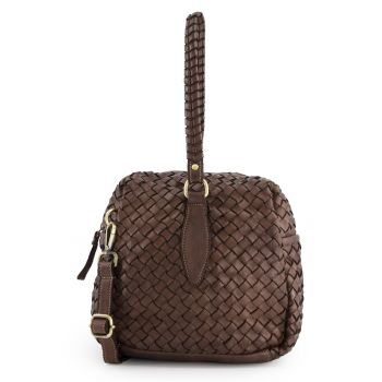 Geanta de dama  din piele naturala - model Bucket - 27x29x16cm - cu manere de 53cm - curea detasabila max 133cm.