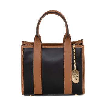 Geanta de piele cu bareta de umar si fermoar Litana