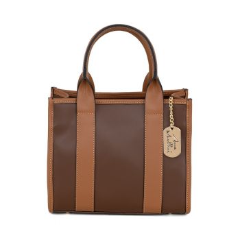 Geanta de piele cu bareta de umar si fermoar Litana