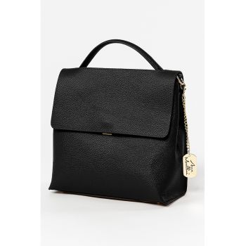 Geanta de piele cu bareta detasabila