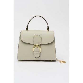 Geanta de piele cu bareta detasabila