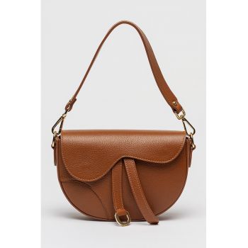 Geanta de piele cu clapa