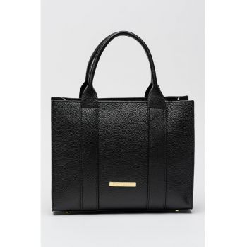 Geanta de piele cu maner si bareta detasabila