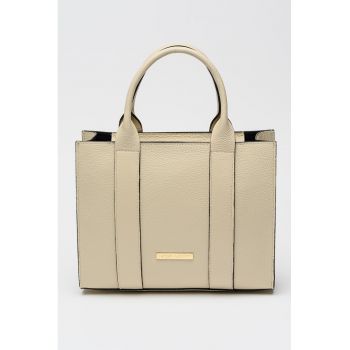 Geanta de piele cu maner si bareta detasabila