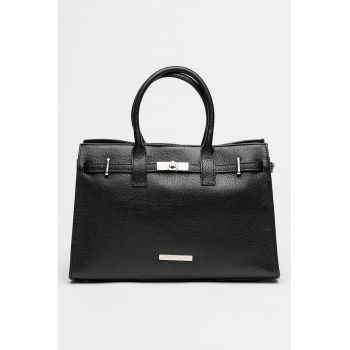 Geanta de piele cu maner si bareta suplimentara