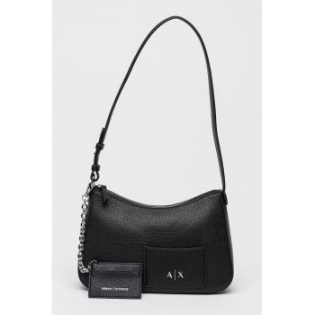 Geanta de piele ecologica cu bareta de umar si portcart detasabil