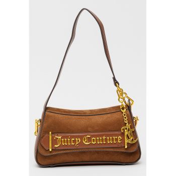 Geanta de piele intoarsa sintetica cu bareta detasabila de umar Jasmine