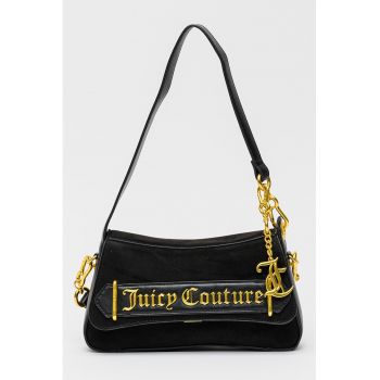 Geanta de piele intoarsa sintetica cu bareta detasabila de umar Jasmine