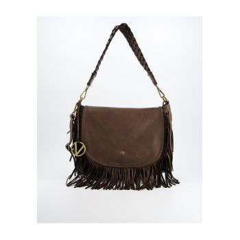 Geanta de umar  maro - piele naturala - 36x23x7cm - 3 buzunare interioare - 2 buzunare exterioare - curea detasabila 120cm