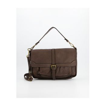 Geanta de umar  model Messenger - piele naturala - maro - 32x20x9cm - 3 buzunare interioare - 2 buzunare exterioare - curea detasabila max 122cm.